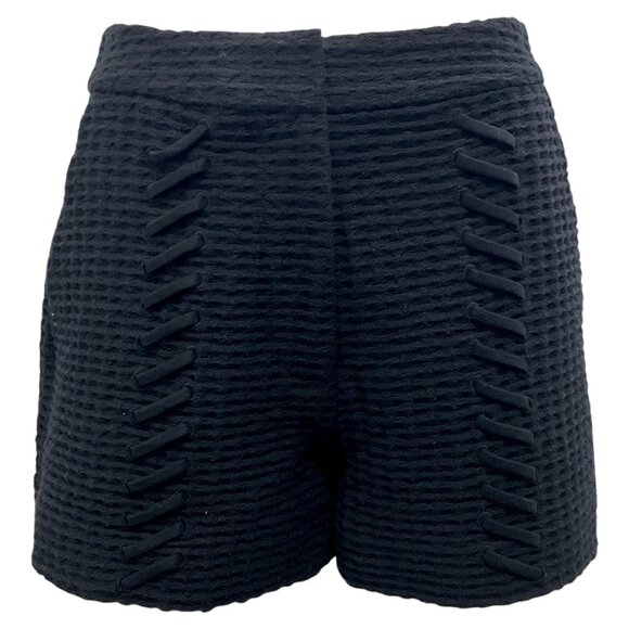 Alexis Black Tash Tailored Textured Shorts - Picture 1 of 5